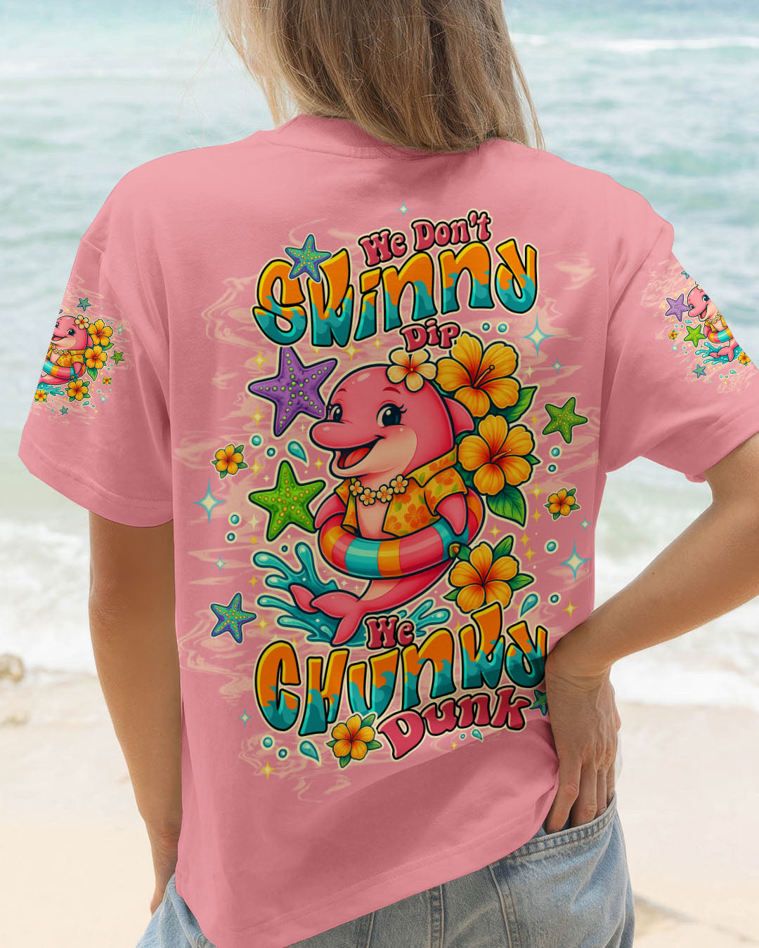 BLISSCORNERS WE DON'T SKINNY DIP DOLPHIN ALL OVER PRINT