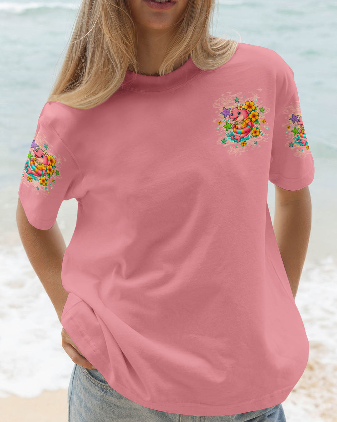 BLISSCORNERS WE DON'T SKINNY DIP DOLPHIN ALL OVER PRINT