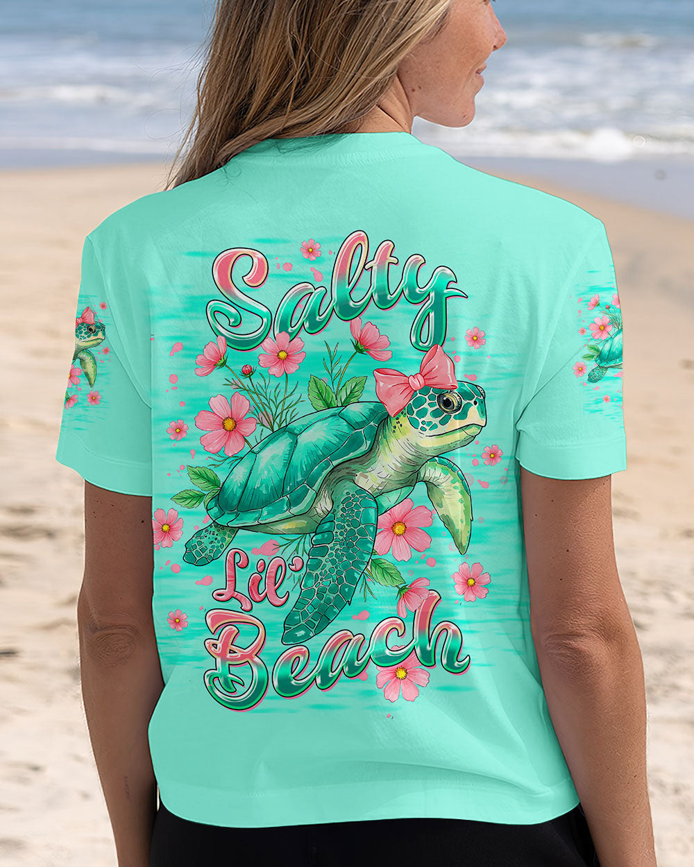 BLISSCORNERS SALTY LIL' BEACH TURTLE ALL OVER PRINT