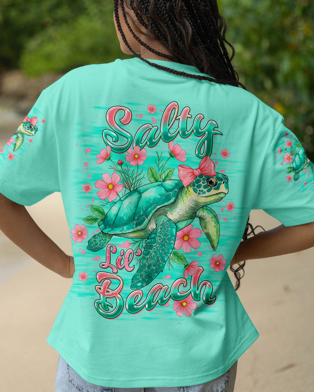 BLISSCORNERS SALTY LIL' BEACH TURTLE ALL OVER PRINT