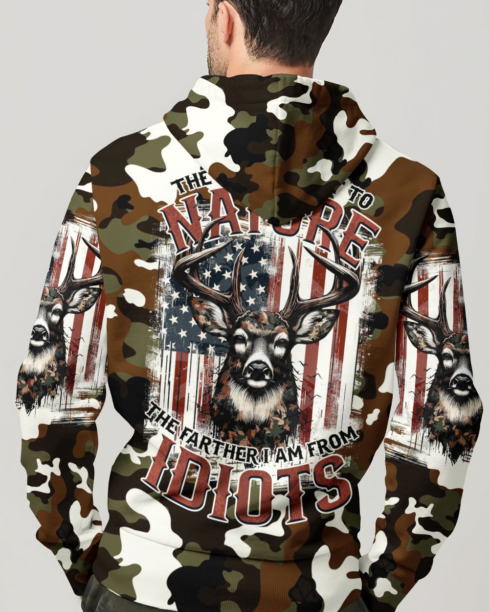 BLISSCORNERS THE CLOSER I GET TO NATURE DEER CAMO ALL OVER PRINT