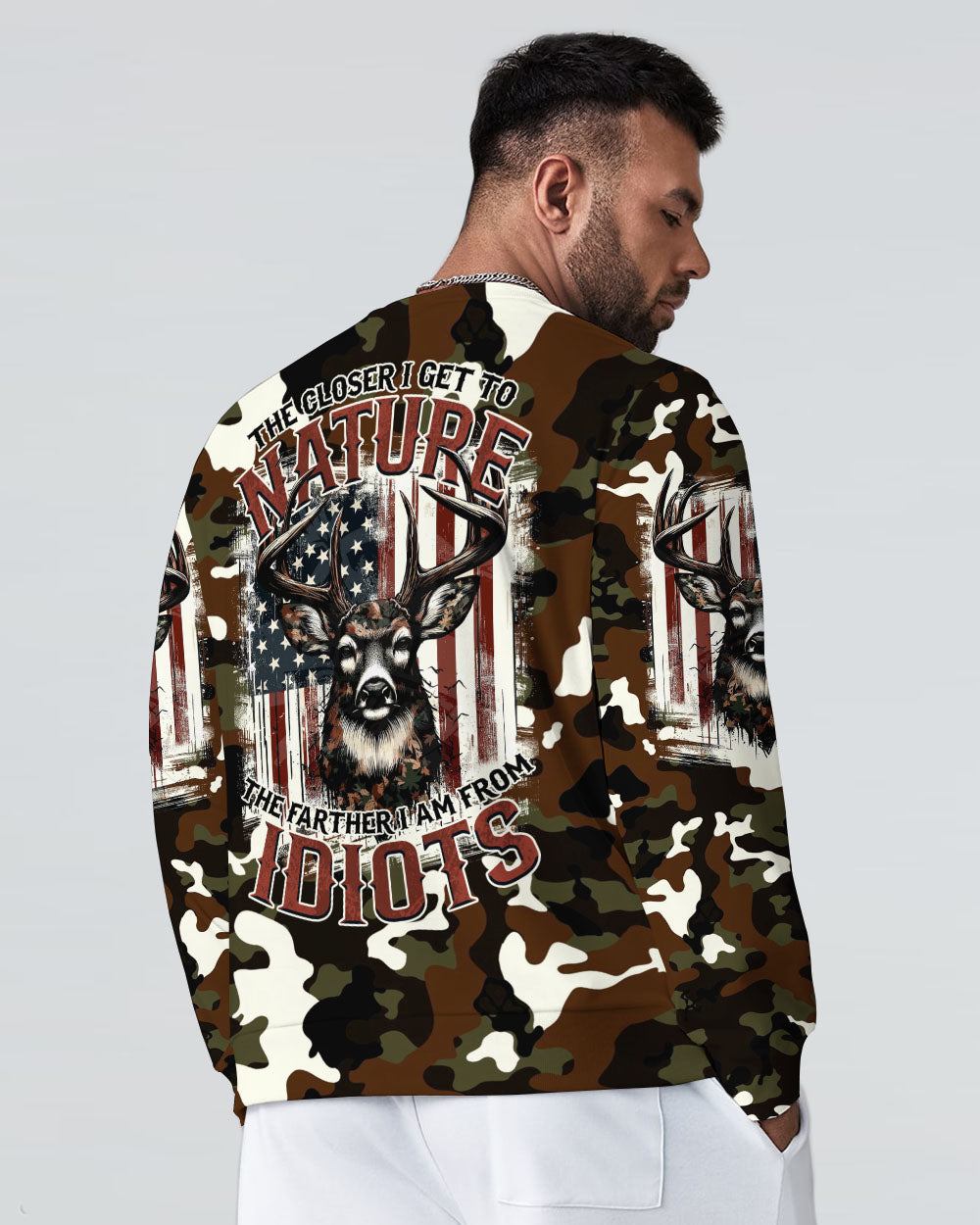 BLISSCORNERS THE CLOSER I GET TO NATURE DEER CAMO ALL OVER PRINT