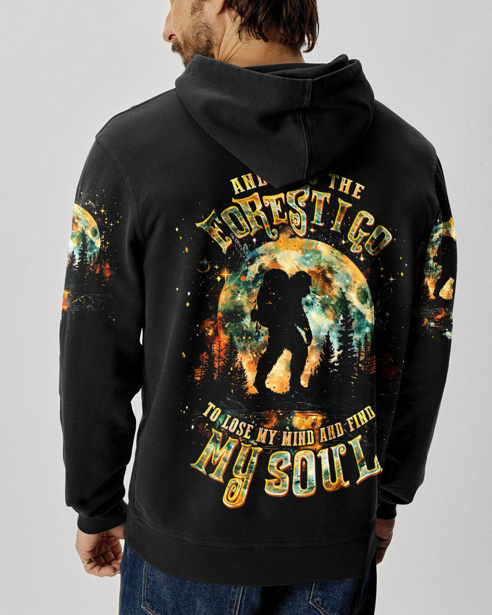 BLISSCORNERS AND INTO THE FOREST I GO BIGFOOT ALL OVER PRINT