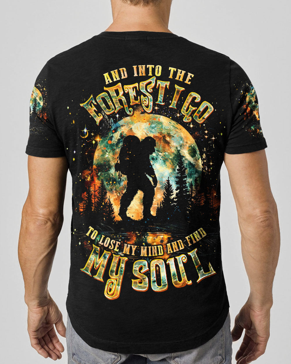 BLISSCORNERS AND INTO THE FOREST I GO BIGFOOT ALL OVER PRINT