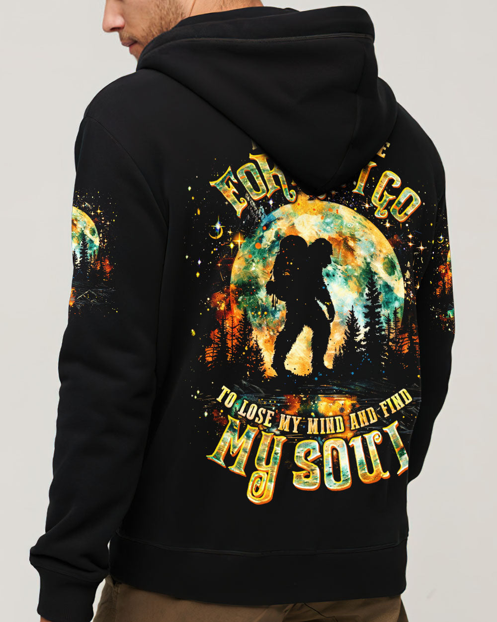 BLISSCORNERS AND INTO THE FOREST I GO BIGFOOT ALL OVER PRINT