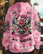 BLISSCORNERS PRETTY IN PINK HUNTING DEER ALL OVER PRINT