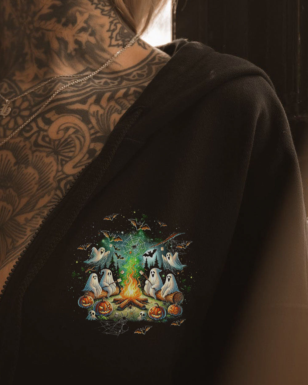 BLISSCORNERS MAKING MEMORIES ONE CAMPFIRE AT A TIME BOOS HALLOWEEN ALL OVER PRINT