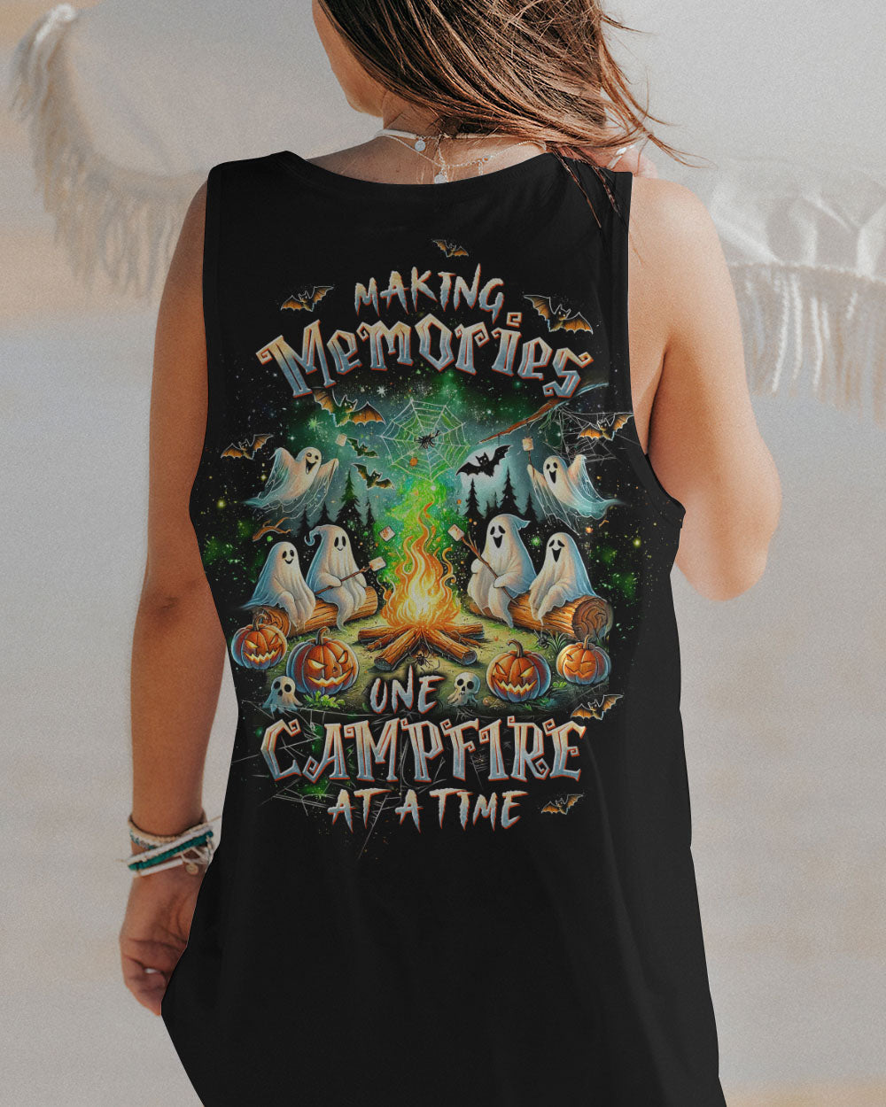 BLISSCORNERS MAKING MEMORIES ONE CAMPFIRE AT A TIME BOOS HALLOWEEN ALL OVER PRINT