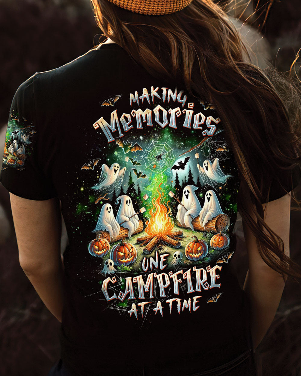BLISSCORNERS MAKING MEMORIES ONE CAMPFIRE AT A TIME BOOS HALLOWEEN ALL OVER PRINT