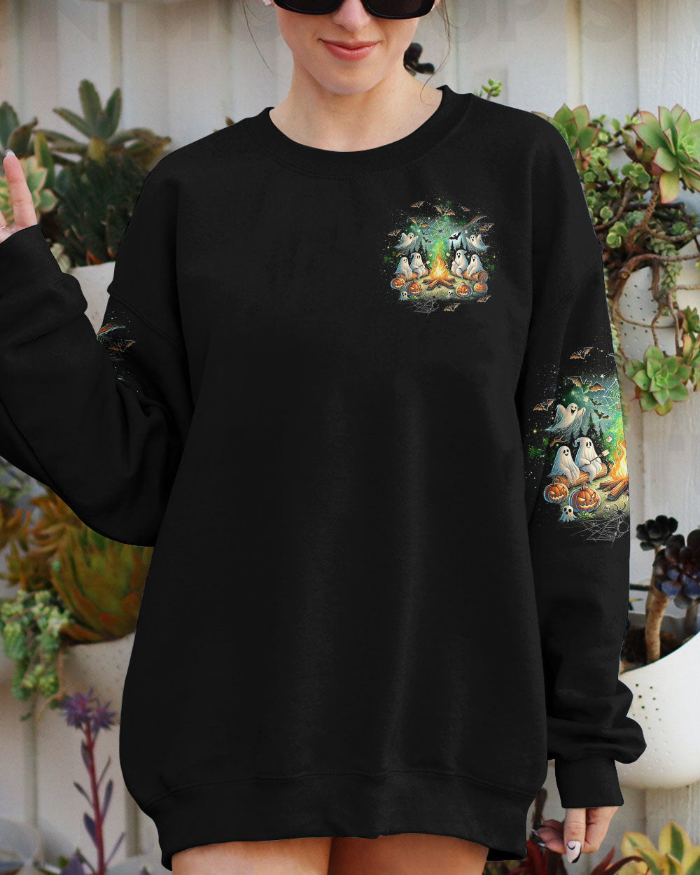 BLISSCORNERS MAKING MEMORIES ONE CAMPFIRE AT A TIME BOOS HALLOWEEN ALL OVER PRINT
