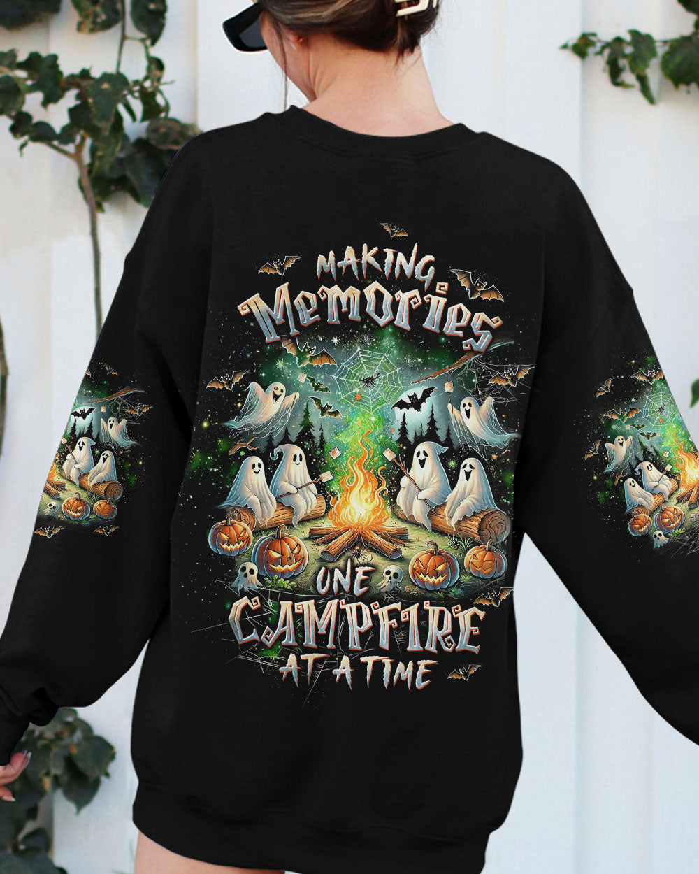 BLISSCORNERS MAKING MEMORIES ONE CAMPFIRE AT A TIME BOOS HALLOWEEN ALL OVER PRINT