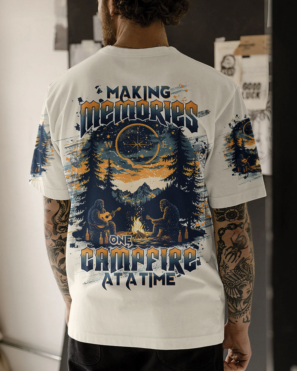 BLISSCORNERS MAKING MEMORIES ONE CAMPFIRE AT A TIME BIGFOOT ALL OVER PRINT