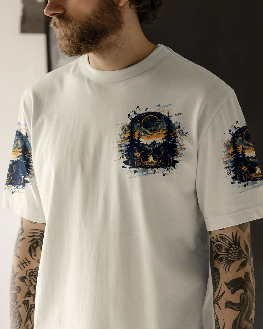 BLISSCORNERS MAKING MEMORIES ONE CAMPFIRE AT A TIME BIGFOOT ALL OVER PRINT