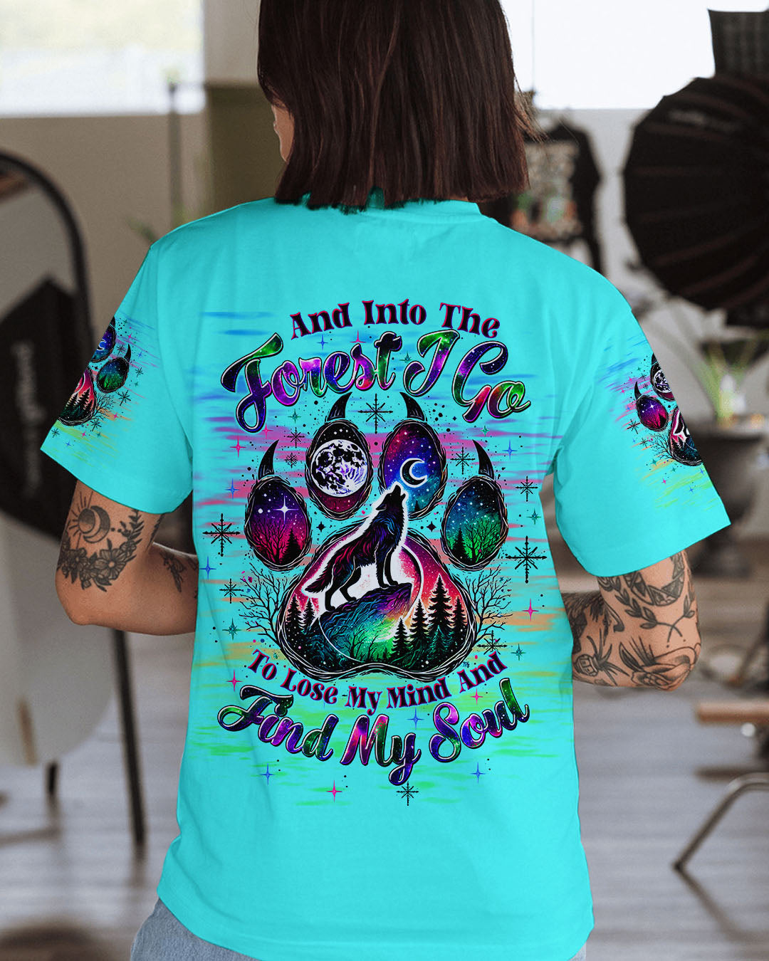 BLISSCORNERS AND INTO THE FOREST I GO WOLF ALL OVER PRINT