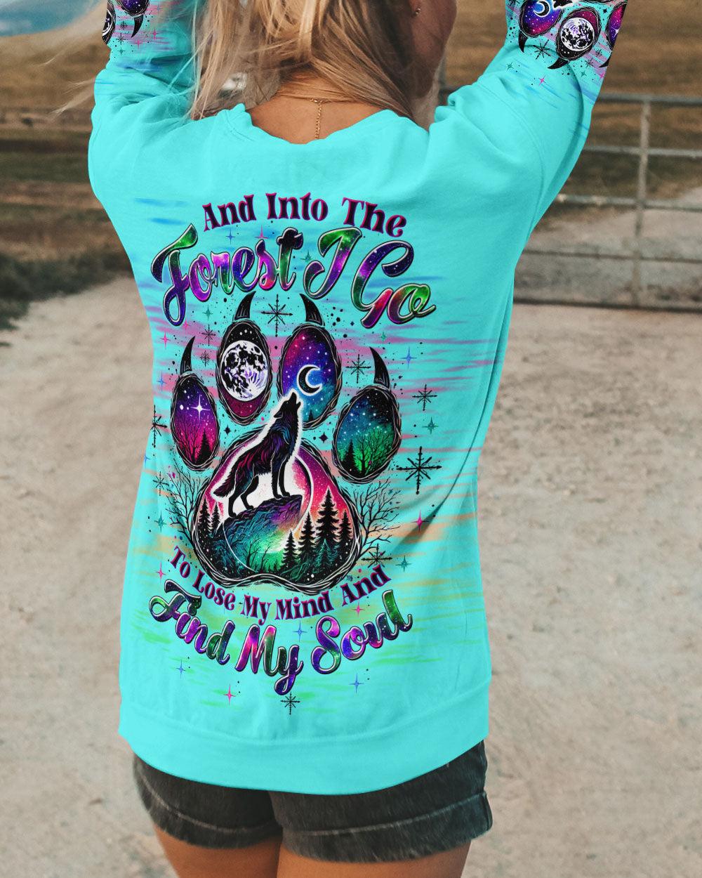 BLISSCORNERS AND INTO THE FOREST I GO WOLF ALL OVER PRINT