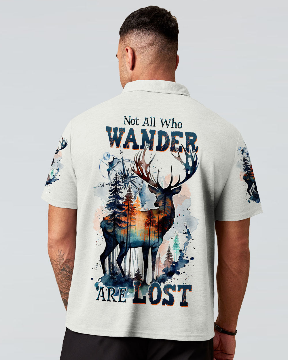 BLISSCORNERS NOT ALL WHO WANDER ARE LOST DEER ALL OVER PRINT
