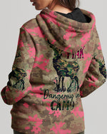 BLISSCORNERS DANGEROUS IN CAMO HUNTING DEER ALL OVER PRINT