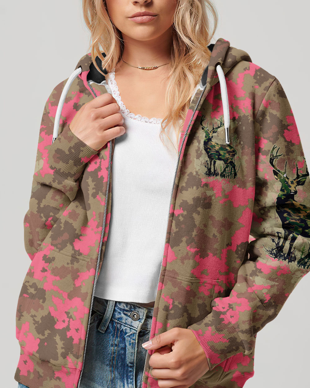 BLISSCORNERS DANGEROUS IN CAMO HUNTING DEER ALL OVER PRINT