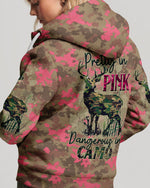 BLISSCORNERS DANGEROUS IN CAMO HUNTING DEER ALL OVER PRINT