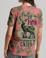 BLISSCORNERS DANGEROUS IN CAMO HUNTING DEER ALL OVER PRINT
