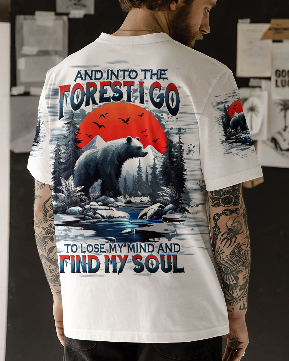 BLISSCORNERS AND INTO THE FOREST I GO BEAR ALL OVER PRINT