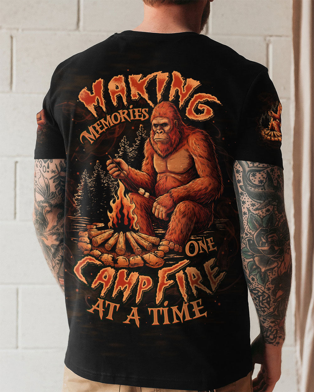 BLISSCORNERS MAKING MEMORIES ONE CAMPFIRE AT A TIME BIGFOOT ALL OVER PRINT