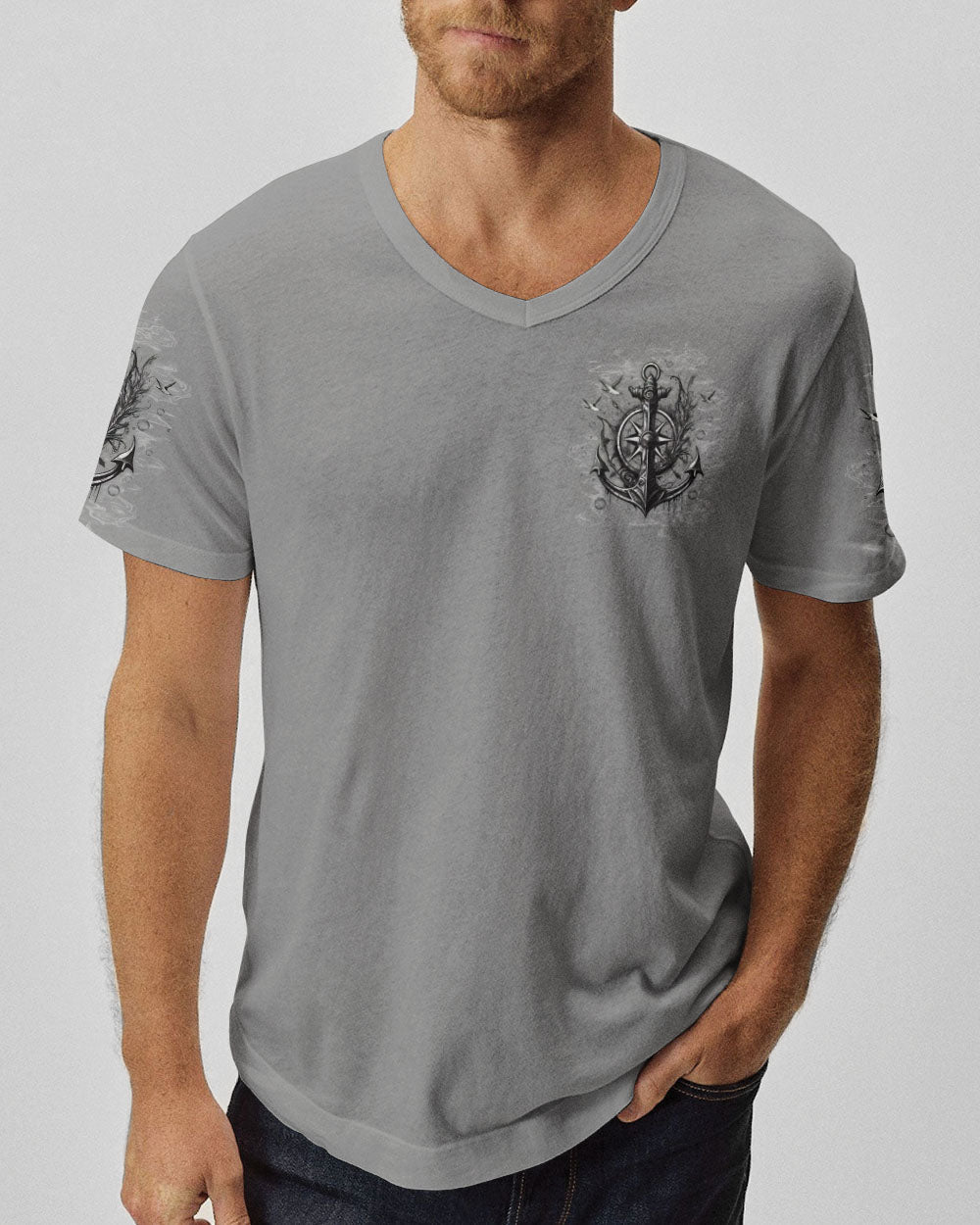 BLISSCORNERS NOT ALL WHO WANDER ARE LOST ANCHOR COMPASS ALL OVER PRINT