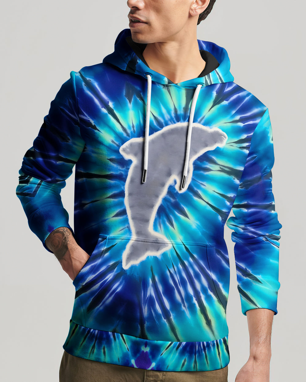 BLISSCORNERS DOLPHIN TIE DYE ALL OVER PRINT