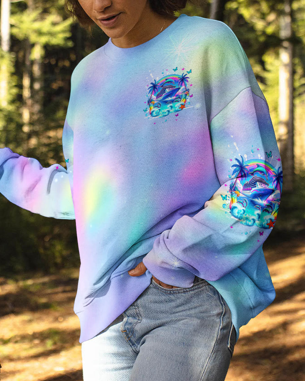 BLISSCORNERS SALTWATER HEALS EVERYTHING DOLPHIN CRUISE ALL OVER PRINT