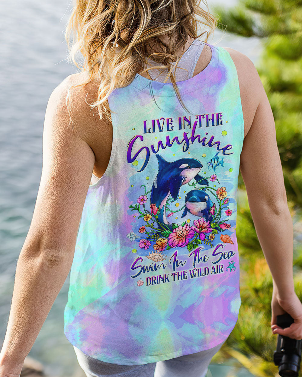 BLISSCORNERS LIVE IN THE SUNSHINE DOLPHIN ALL OVER PRINT