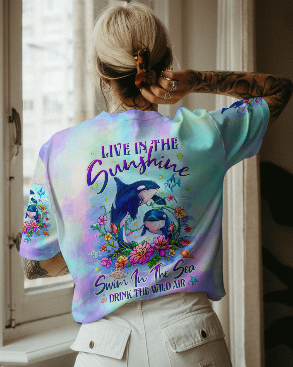 BLISSCORNERS LIVE IN THE SUNSHINE DOLPHIN ALL OVER PRINT
