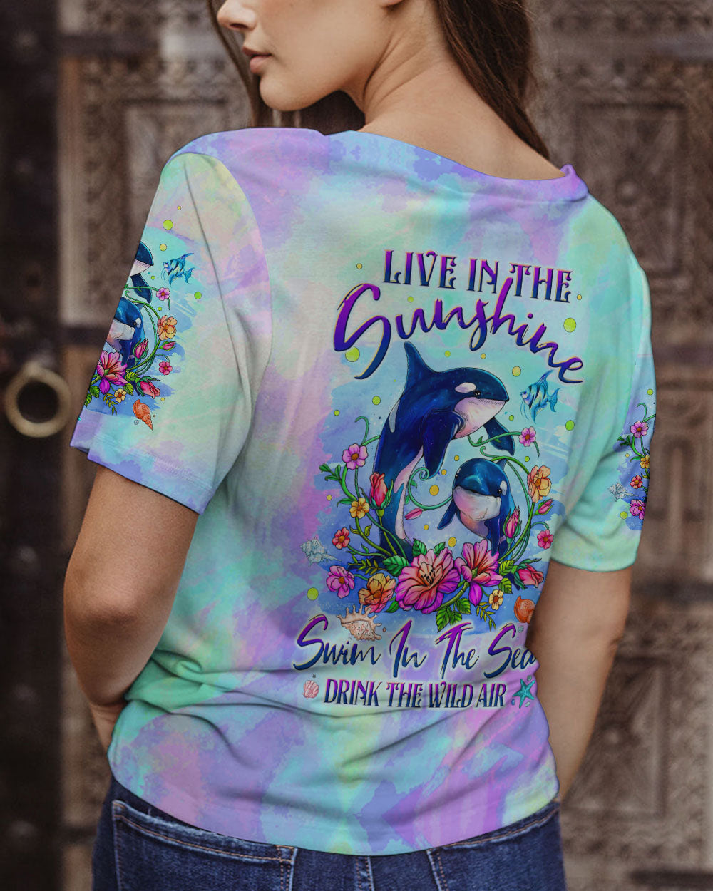 BLISSCORNERS LIVE IN THE SUNSHINE DOLPHIN ALL OVER PRINT