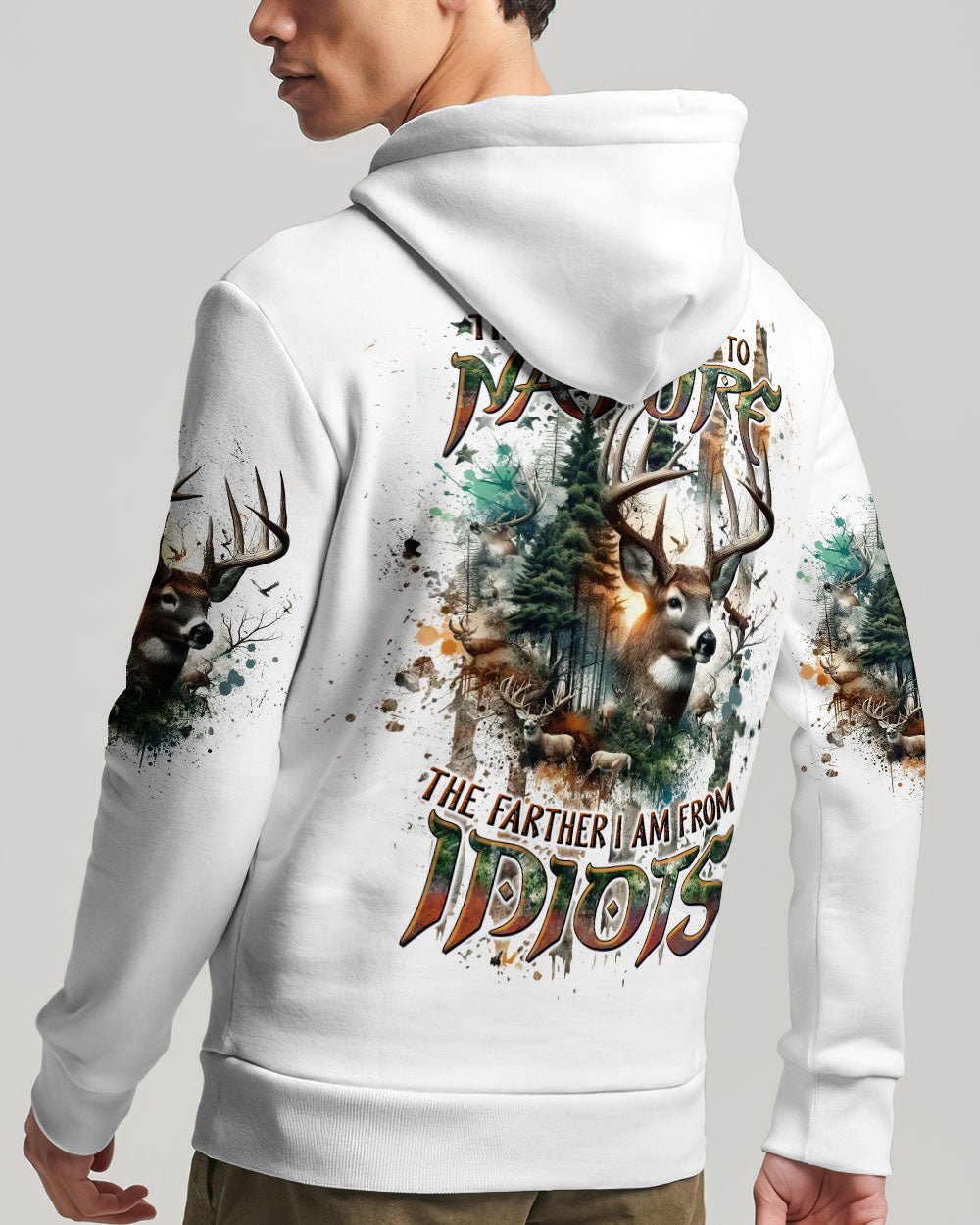 BLISSCORNERS THE CLOSER I GET TO NATURE DEER HUNTING ALL OVER PRINT