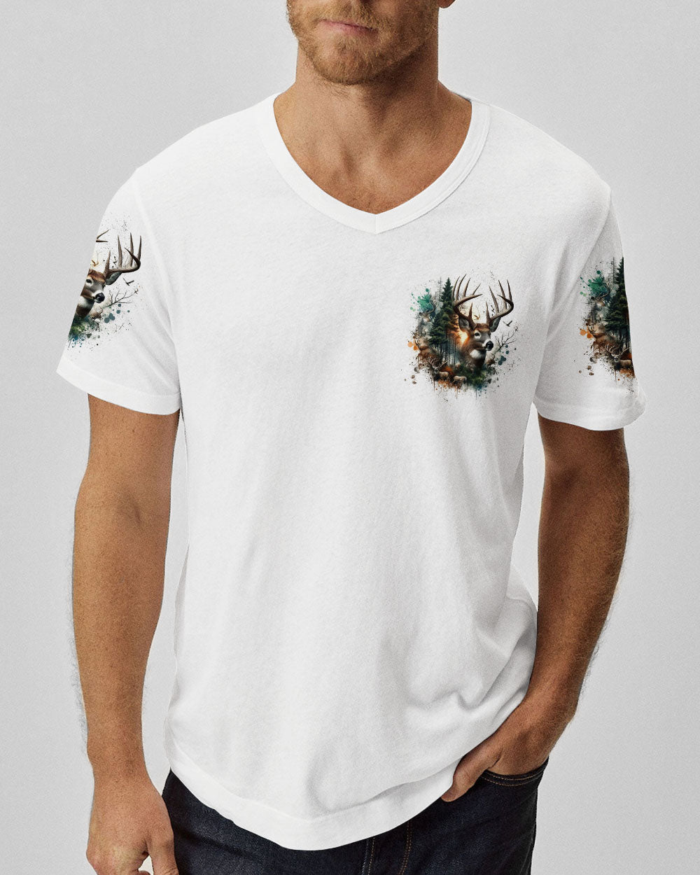 BLISSCORNERS THE CLOSER I GET TO NATURE DEER HUNTING ALL OVER PRINT