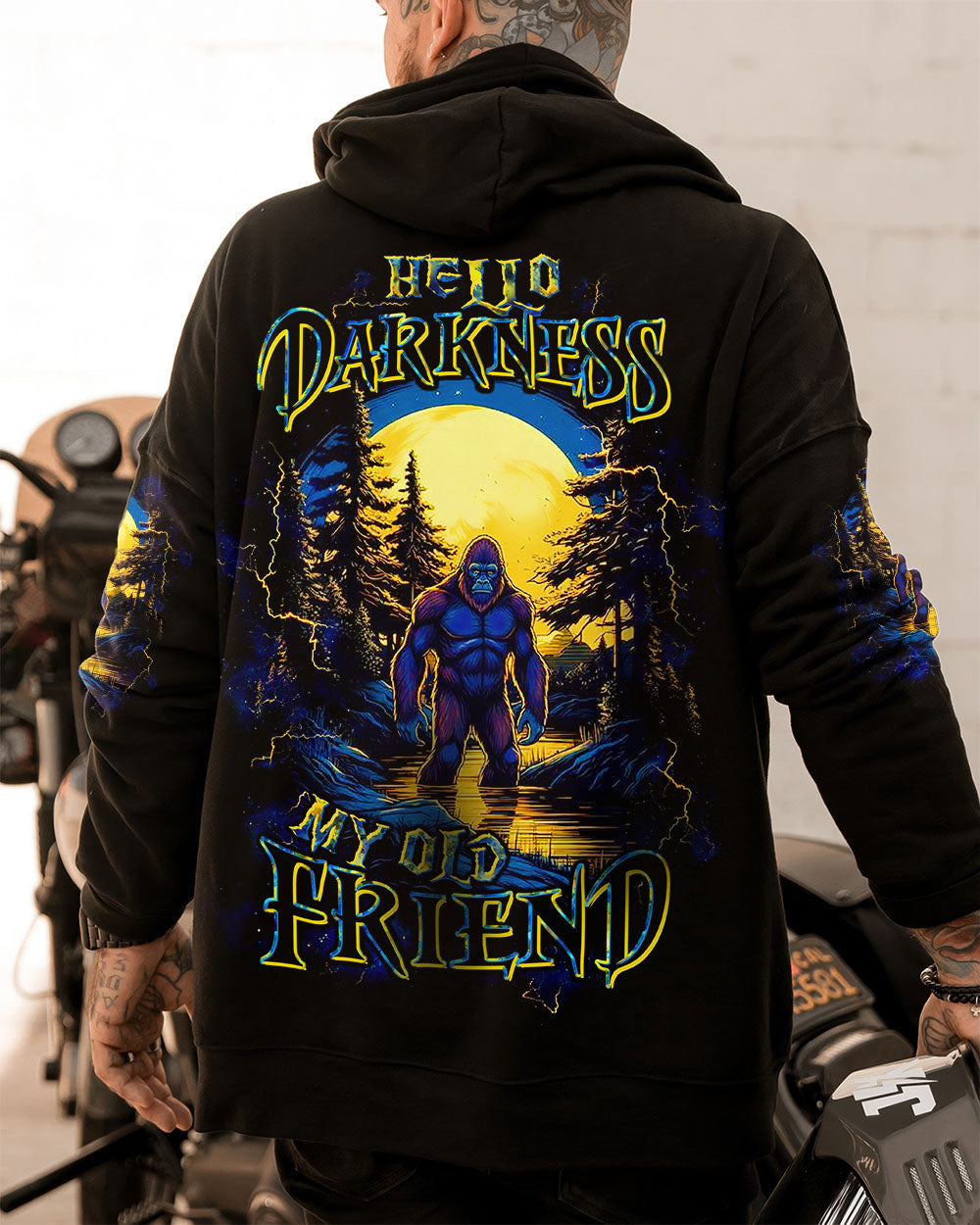 BLISSCORNERS HELLO DARKNESS MY OLD FRIEND BIGFOOT ALL OVER PRINT - TLTW1711252