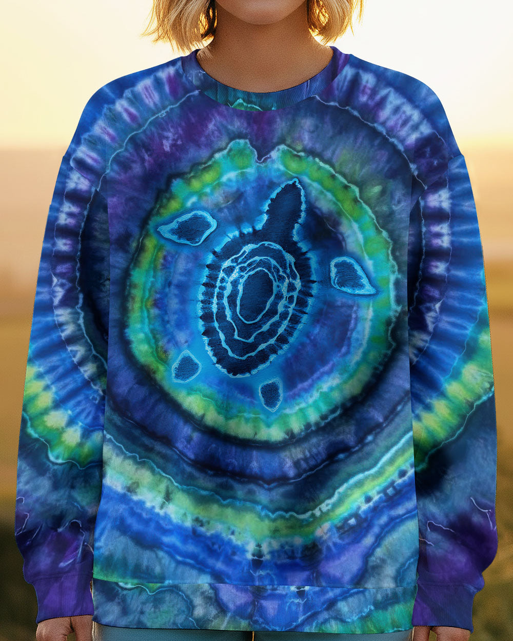 BLISSCORNERS TURTLE TIE DYE ALL OVER PRINT