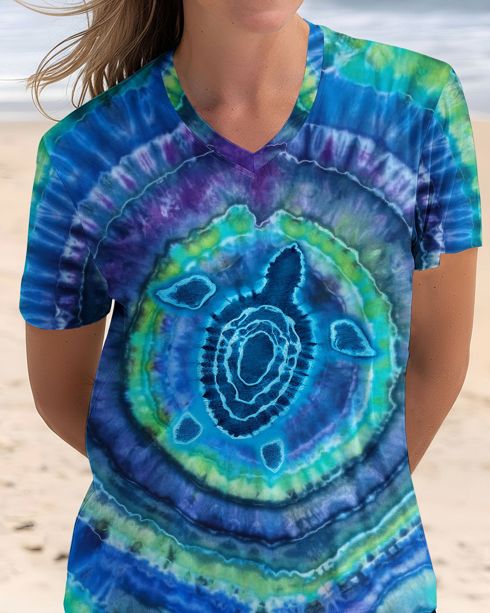 BLISSCORNERS TURTLE TIE DYE ALL OVER PRINT
