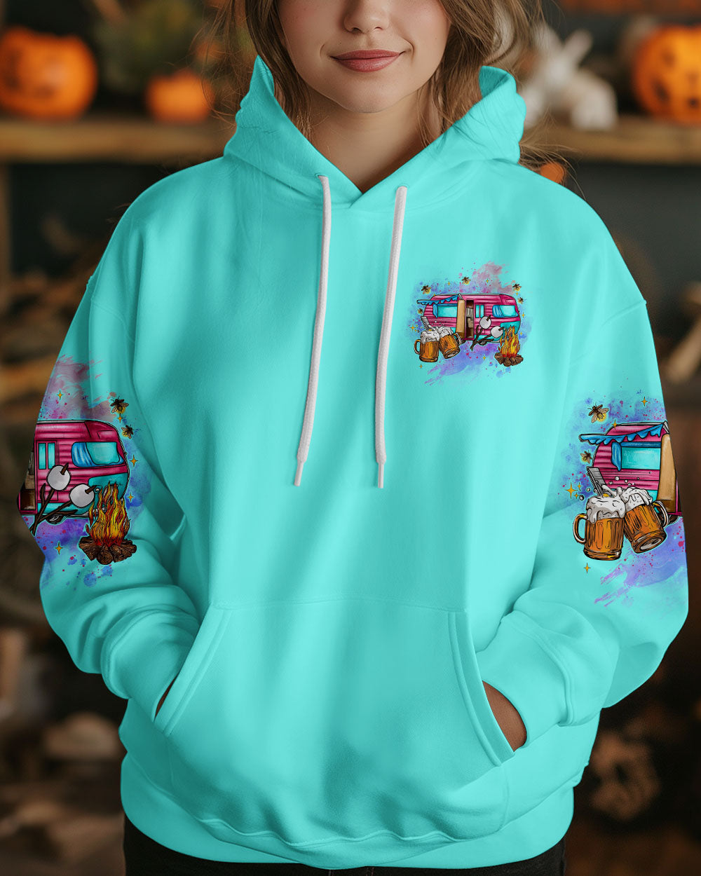 BLISSCORNERS I JUST WANT TO GO CAMPING ALL OVER PRINT