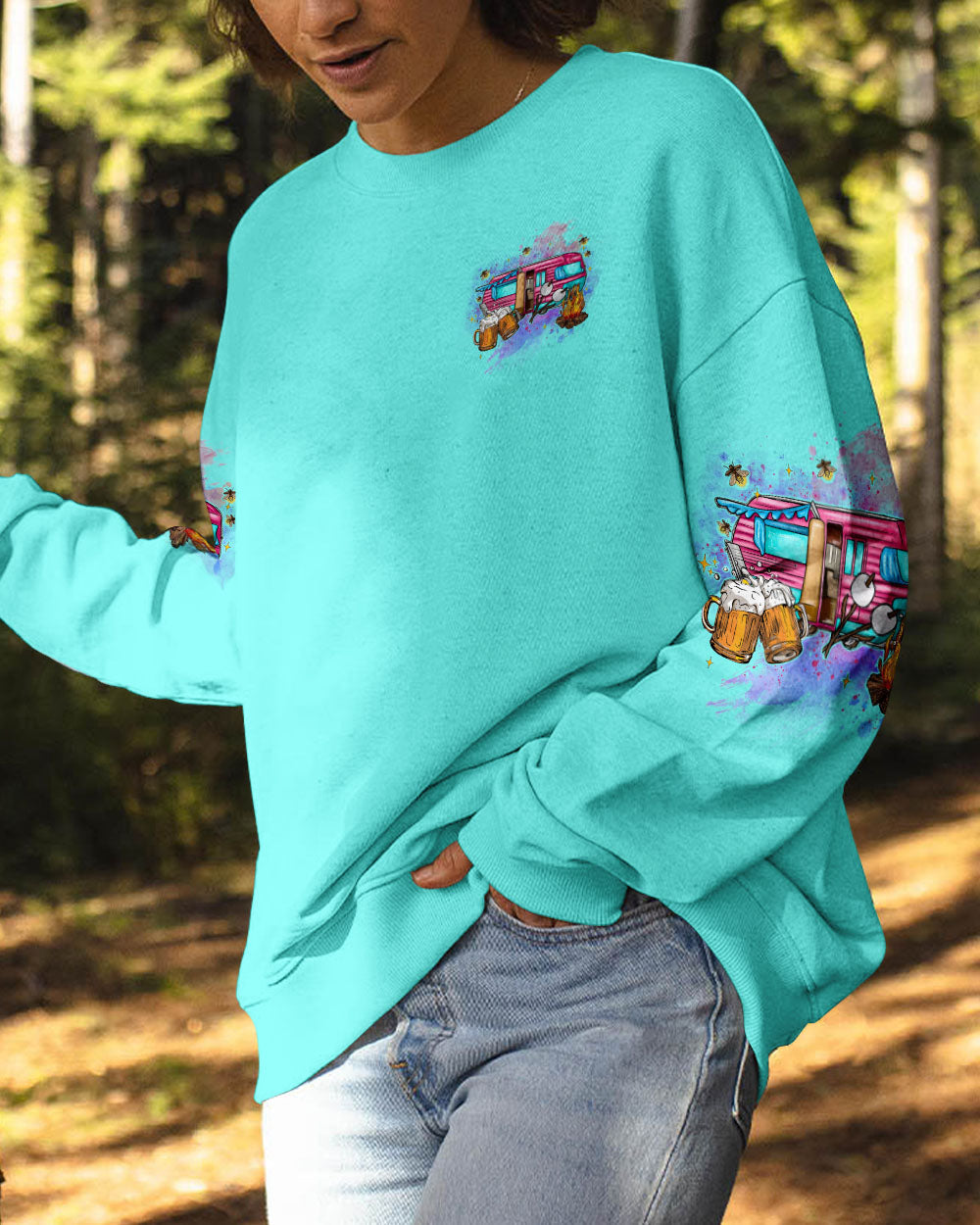BLISSCORNERS I JUST WANT TO GO CAMPING ALL OVER PRINT