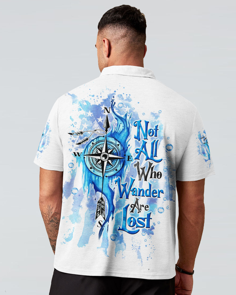 BLISSCORNERS NOT ALL WHO WANDER ARE LOST COMPASS ALL OVER PRINT