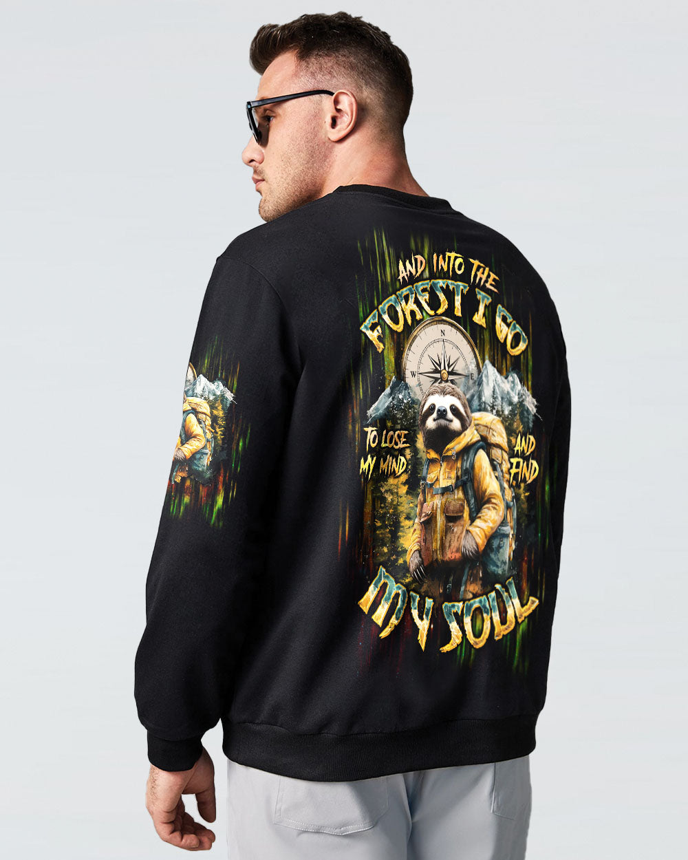 BLISSCORNERS AND INTO THE FOREST I GO SLOTH ALL OVER PRINT