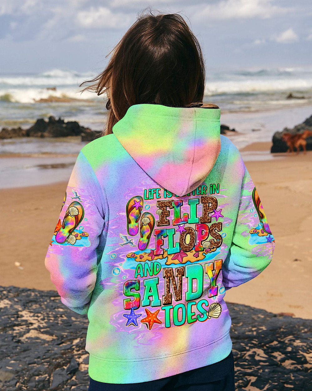 BLISSCORNERS LIFE IS BETTER IN FLIP-FLOPS AND SANDY TOES ALL OVER PRINT