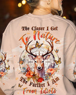 BLISSCORNERS THE CLOSER I GET TO NATURE DEER COMPASS ALL OVER PRINT