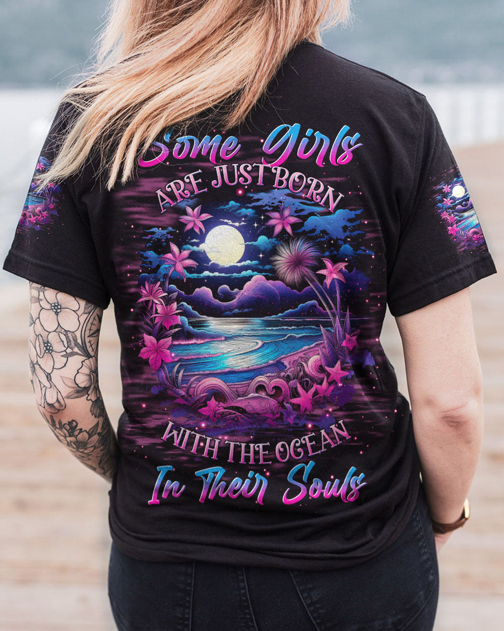 BLISSCORNERS SOME GIRLS ARE JUST BORN OCEAN ALL OVER PRINT
