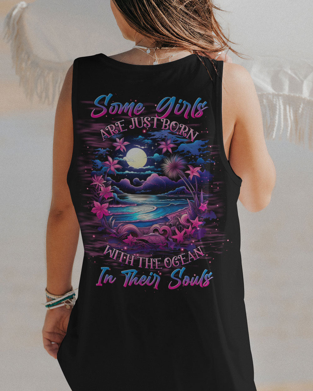 BLISSCORNERS SOME GIRLS ARE JUST BORN OCEAN ALL OVER PRINT