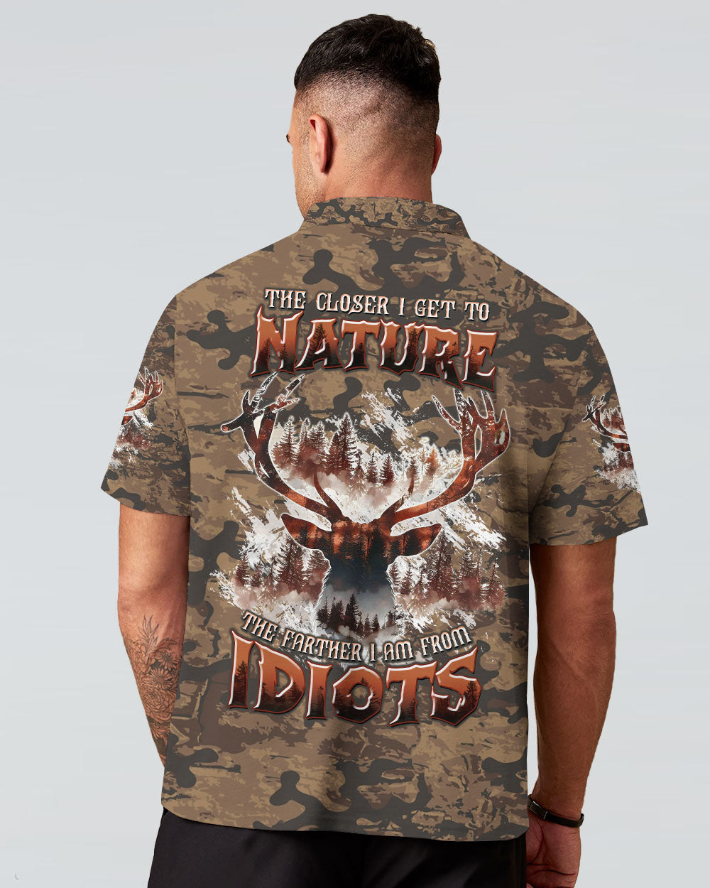 BLISSCORNERS THE CLOSER I GET TO NATURE DEER HUNTING ALL OVER PRINT - TLTW1911244