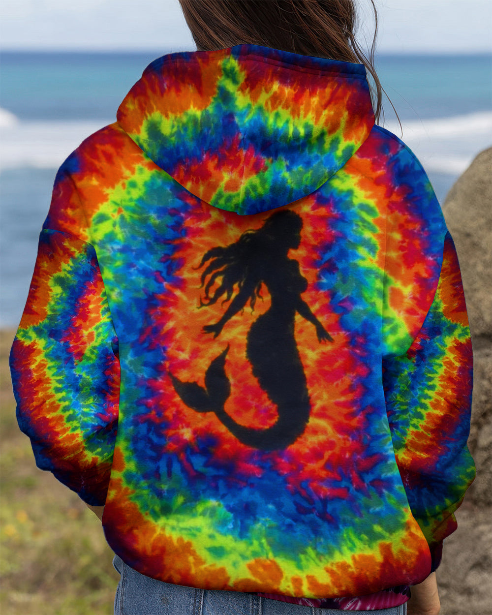 BLISSCORNERS MERMAID COLORFUL SWIRL ALL OVER PRINT