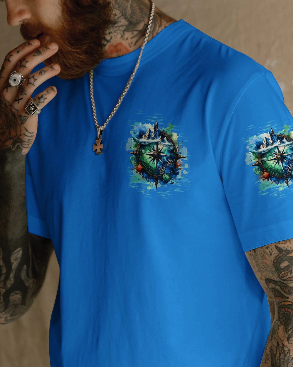 BLISSCORNERS NOT ALL WHO WANDER ARE LOST COMPASS ALL OVER PRINT