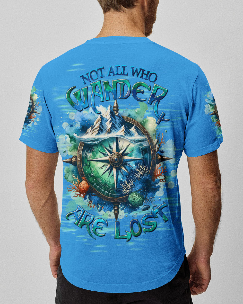 BLISSCORNERS NOT ALL WHO WANDER ARE LOST COMPASS ALL OVER PRINT