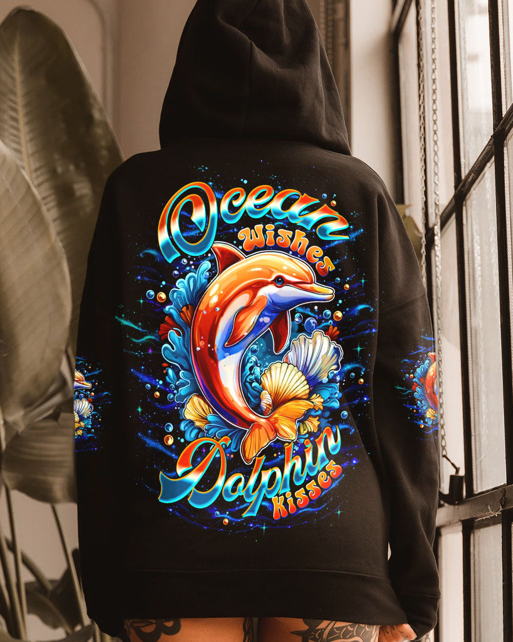 BLISSCORNERS OCEAN WISHES DOLPHIN KISSES ALL OVER PRINT
